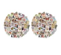 Iyalezirk Vintage, 100 pour Scrapbook Fournitures de journaux Vintage, Décalques en Vinyle Imperméables pour journal des ordures de planificateurs
