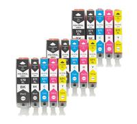IYBYNYHN 20pcs Cartouches à Encre compatibles PGI-570 CLI-571 Compatible avec MG5750 MG5751 MG5752 MG6850 MG6851 MG6852 TS6050 TS5050 5051(3SET)