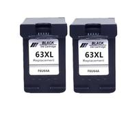IYBYNYHN Cartouche à Encre 63xl Compatible à Nouveau fabriquée Compatible avec Une Utilisation avec 1110 1111 1112 2130 2131 2132 Options de Remplacement des imprimantes(2BK)