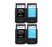 IYBYNYHN Cartouche à Encre Compatible 745xl 746xl PG745 CL746 Compatible avec Les imprimantes comme MG2470 MG2570 MG2970 IP2870 IP2872 Fonctionne avec PG 745 CL 746 XL(2BK 2COLOR)