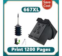 IYBYNYHN Cartouche à Encre Rechargeable Compatible 667xl Compatible avec DeskJet Plus Ink Advantage Printers Modèles 1275 2374 2375 2376 2775 2776(Black and 30ml Ink)