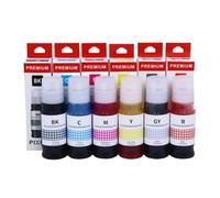 IYBYNYHN Recharge d'encre à Colorant Compatible avec imprimante GI 13 GI 23 GI 33 GI 43 GI 53 GI 63 GI 73 GI 83 G610 G510 G620 G540 G640 G550 G650 G670(1SET BK C M Y R GY)