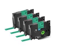 IYBYNYHN Ruban d'étiquettes laminé Compatible avec imprimante, 12mm, Noir sur Vert, TZ741 721, Compatible avec D210 550 E200 4 8PK(4PK)
