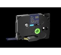 IYBYNYHN Ruban en Satin embellissant Le Ruban en Tissu 12mm sur Le Remplacement du Ruban d'étiquette Blanc Compatible avec TZe R234 RW34 RN34(Gold on Navy)