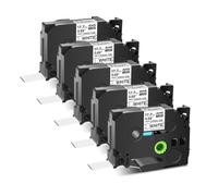 IYBYNYHN Rubans thermorétractables, 5 pièces, Ruban de 6mm 9mm 12mm 18mm 24mm Compatible avec l'imprimante HSE-231 HSE-631(17.7mm White)