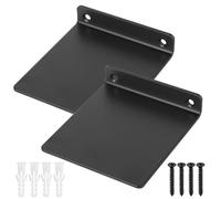 IYEREER 2 Pz Mensole da Muro Piccole Nera, Mensole da Parete, Mensola da Parete, Mensola a Muro da Metallo Piccola, Scaffale Libreria Galleggianti per Camera da Letto Cucina Bagno, 11 x 10 x 2,2 cm