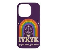 IYKYK If You Know You Know You Know Retro Rainbow Humour Coque pour iPhone 14 Pro