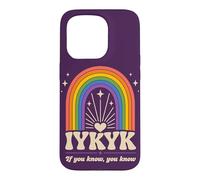 IYKYK If You Know You Know You Know Retro Rainbow Humour Coque pour iPhone 15 Pro