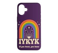 IYKYK If You Know You Know You Know Retro Rainbow Humour Coque pour iPhone 16 Plus