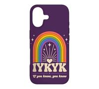 IYKYK If You Know You Know You Know Retro Rainbow Humour Coque pour iPhone 17