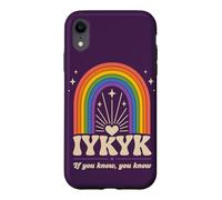 IYKYK If You Know You Know You Know Retro Rainbow Humour Coque pour iPhone XR