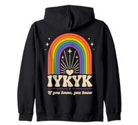IYKYK If You Know You Know You Know Retro Rainbow Humour Sweat à Capuche