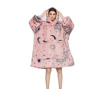 iyoimono Plaid à capuche pour femme en flanelle polaire,Pull,Couverture moelleuse,Sherpa,Avec manches,Imprimé animal,Motif surdimensionné,Plaid,Taille unique, Tarot Dieu du soleil, taille unique