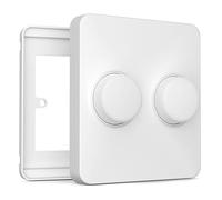 IYOKI® Pro Couvercle d'interrupteur pour Philips Smart Button, Compatible avec Hue Switch Cover, Plaque d'adaptation pour interrupteur à distance, 2-Gang (1-Pack)