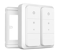 IYOKI® Standard Couvercle d'interrupteur pour Philips Hue Dimmer V2, Compatible avec Hue Switch Cover, Plaque d'adaptation pour interrupteur à distance, 2-Gang (1-Pack)