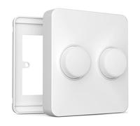 IYOKI® Standard Couvercle d'interrupteur pour Philips Smart Button, Compatible avec Hue Switch Cover, Plaque d'adaptation pour interrupteur à distance, 2-Gang (1-Pack)
