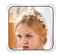IYOU Fleuriste Bandeau pour Mariage Or Princesse Coiffes Première Communion Morceau de cheveux Date d'anniversaire Costume Tiare Accessoires pour Cheveux pour Les Filles Faire la Fête Bal de Promo