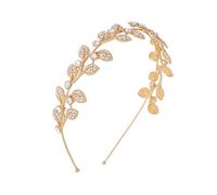 IYOU Mariage Princesse Serre-tête Doré Strass Cerceau de Cheveux Feuilles Cristal Communion Mariée Pièce de Tête Accessoires pour Jeunes Filles Fleur