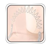 IYOU Scintillait Marie Halo Bandeau Argent Strass Cravate Zippée À Pointes Casque Gland Cristal Cosplay Fête Couronne Bande de Cheveux Accessoires pour Femmes et Filles(Argent-B)