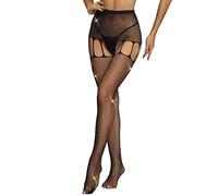 IYOU Sexy Scintillant Bas Bling Strass Le noir Haute Taille Collants Briller Cristal Boîte de nuit Résille Collants Collants pour Femmes Taille Unique