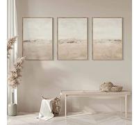 iYoucase Beige Abstrait Galerie Murale Art Simple Neutre Nordique Affiches Et Gravures Minimaliste Paysage Toile tableau Peinture Chambre Decoration À La Maison 50x70cmx3 Sans Cadre