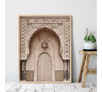 iYoucase Marocain porte Murale Art Marrakech bohème Decoration affiche Toile tableau peinture Boho Murale Tableaux pour salon Decoration à la maison 50x70 cm sans cadre