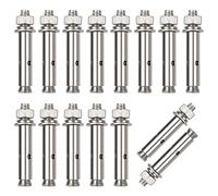 Iyowei 15 Pièces Vis d'Expansion Inoxydable 304 Boulon d'Expansion en Acier Inoxydable Cheville à Béton Charge Lourd Devoir Ancrage, Outils pour la Construction Murale, M8*60mm