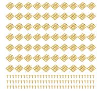 Iyowei 70PCS Charniere Miniature Mini Charnières Laiton Mini Charniere Rétro Petite Charnières Métal avec 2800pcs pour Cabinet Porte Tiroir Coffre Boîte à Bijoux Cabinet DIY Accessoires