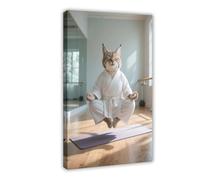 IYQTAGGH Lynx Poster de méditation sur toile pour décoration de chambre à coucher, bureau, chambre à coucher, cadeau 40 x 60 cm