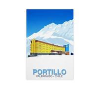 IYQTAGGH Portillo Poster sur toile Motif ski 60 x 90 cm