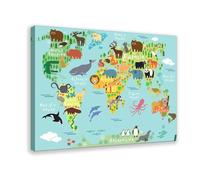 IYQTAGGH Poster éducatif Atlas animal sur toile Décoration de chambre à coucher Bureau Chambre Cadeau 60 x 90 cm