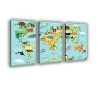 IYQTAGGH Poster éducatif sur toile Atlas animal Décoration de chambre à coucher Bureau Chambre Cadeau 30 x 45 cm