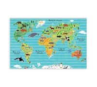 IYQTAGGH Poster éducatif sur toile Atlas animalier, décoration de chambre à coucher, bureau, chambre, cadeau 40 x 60 cm