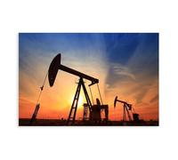 IYQTAGGH Poster sur toile avec unité de pompage d'huile - Décoration murale pour salon, chambre à coucher - 20 x 30 cm