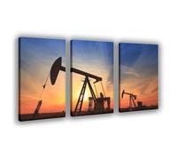 IYQTAGGH Poster sur toile avec unité de pompage d'huile - Décoration murale pour salon, chambre à coucher - 50 x 75 cm