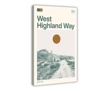 IYQTAGGH Poster sur toile The West Highland Way - Décoration pour chambre à coucher, bureau, chambre - Cadeau - 50 x 75 cm