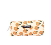 IYSHOUGONG Trousse à crayons avec motif floral, trousse à crayons en velours côtelé doux avec fermeture éclair, jolie trousse à crayons pour filles et garçons, A4, 1.0*1.0*1.0
