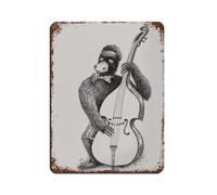 IYTAFGYT Contrabass, Vintage Art Retro Poster Metal Tin Sign Chic Art Retro Iron Painting Bar People Cave Cafe Family Garage Poster Décoration Murale 30 x 40 cm