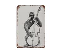 IYTAFGYT Contrabass, Vintage Art Retro Poster Metal Tin Sign Chic Art Retro Iron Painting Bar People Cave Cafe Family Garage Poster Décoration Murale 20 x 30 cm