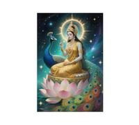 IYTAFGYT Hindouisme Lakshmi Peacock Art Poster mural Impression sur toile 60 x 90 cm