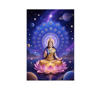 IYTAFGYT Impression sur toile Hindouisme Lakshmi Paon 40 x 60 cm