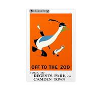 IYTAFGYT Impression sur toile Off to The Zoo London Underground 30 x 45 cm