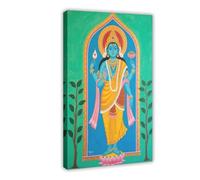 IYTAFGYT Lakshmi, Poster sur toile de déesse hindoue, décoration de chambre à coucher, cadeau 50 x 75 cm
