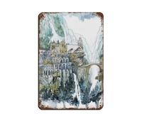 IYTAFGYT Plaque en métal vintage avec peinture à l'aquarelle des elfes fantastiques pour pub, club, café, bar, maison, décoration murale rétro, 20 x 30 cm