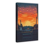 IYTAFGYT Poster de concert au coucher du soleil sur toile - Impression sur toile - 20 x 30 cm