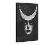 IYTAFGYT Poster sur toile déesse de la lune noire pour décoration de chambre à coucher, cadeau 30 x 45 cm