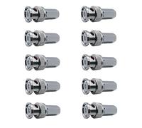 iYueMps 10 pièces Connecteurs BNC à visser avec Broche Centrale en Laiton BNC mâles vers Visser RG59 / RG62 Adaptateur pour Caméra de Sécurité CCTV Connecteur Coaxial D'antenne