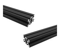 iYueMps 2 pièces 500mm 2040 V Profilés en Aluminium Noir Norme Européenne Rail Linéaire 2040 Aluminium Profilé 2040 V-Slot Pour Imprimante 3D et Machine CNC