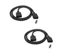 iYueMps 2pcs 0,3m Câble d'extension Bande LED RGB Rallonge de Ruban LED Extension Cable 4 Broches Extenseur Câble pour SMD 5050 3528 2835 RGB Strip, Noir