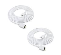iYueMps 2pcs 2m Câble d'extension Bande LED RGB Rallonge de Ruban LED Extension Cable 4 Broches Extenseur Câble pour SMD 5050 3528 2835 RGB Strip, Blanc